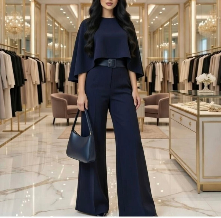 ست پانچ و شلوار مازراتی گرم بالا زنانه