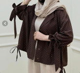 شومیز نگینی استین پاپیون زنانه