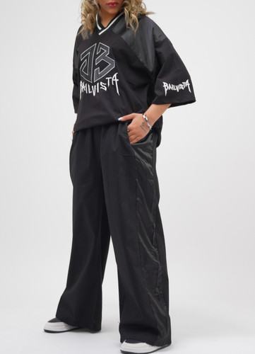 ست تیشرت و شلوار زنانه گلدوزی بالنسیاگا