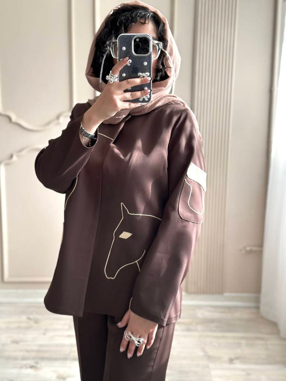 کت و شلوار گلدوزی مدل الینا