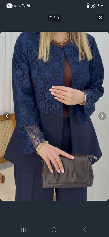 ست کت و شلوار مزونی گیپور زنانه یاسمین