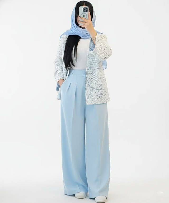 ست کت و شلوار گیپور زنانه مزونی