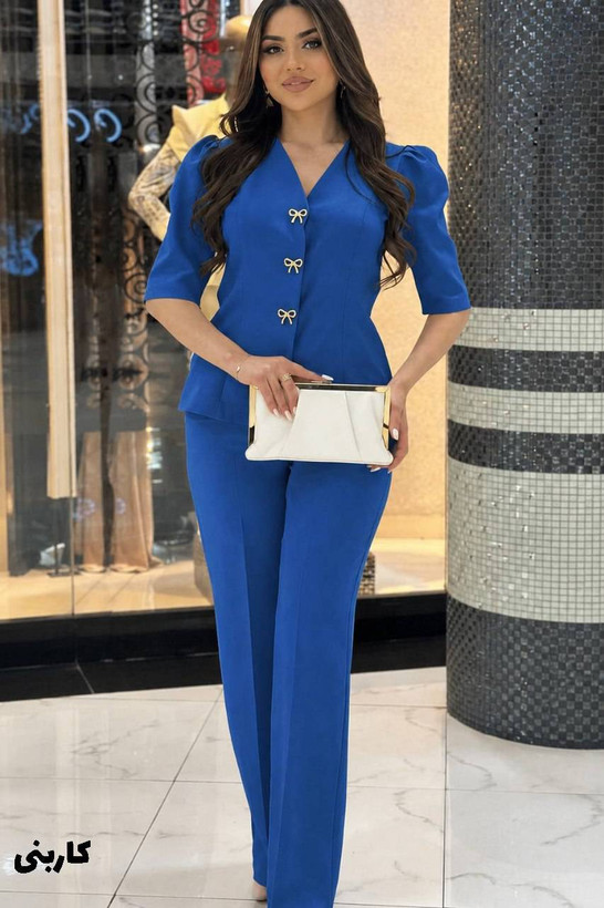 ست کت و شلوار مزونی زنانه الماس
