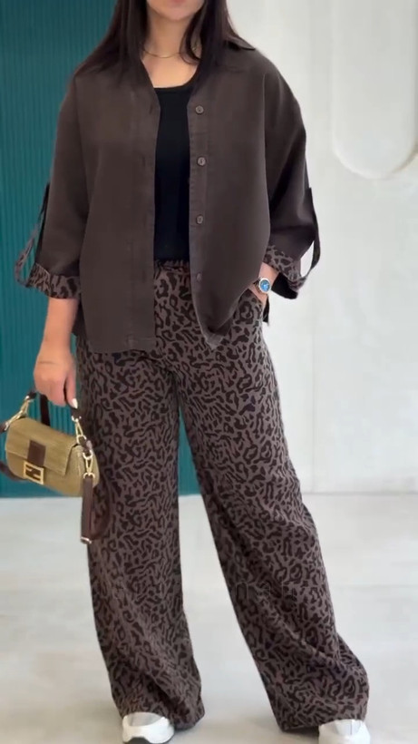 ست شومیز شلوار زنانه مزونی سیلک