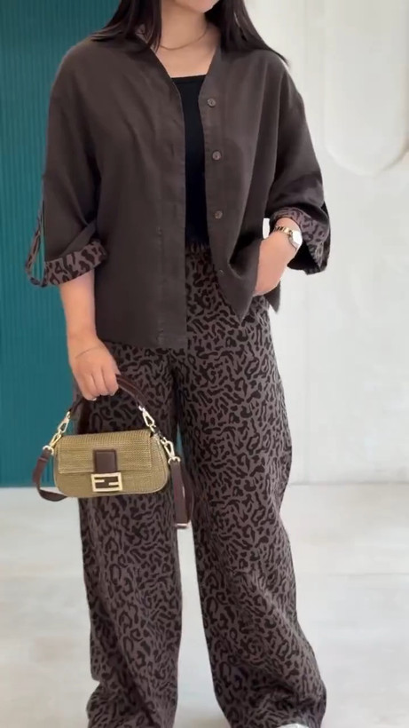 ست شومیز شلوار زنانه مزونی سیلک