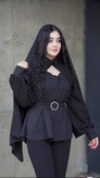 ست شومیز و شلوار زنانه مزونی نگینی عروسکی