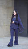 ست شومیز و شلوار زنانه مزونی نگینی عروسکی