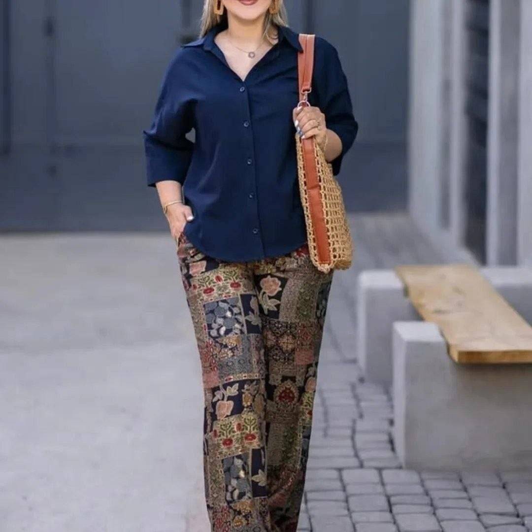 ست شومیز و شلوار زنانه مزونی ایلار