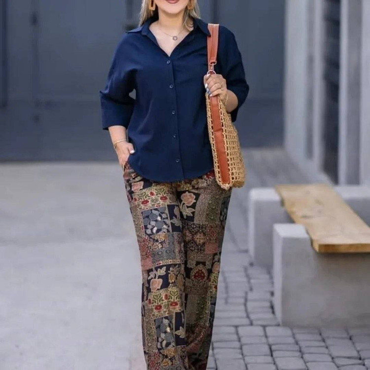 ست شومیز و شلوار زنانه مزونی ایلار