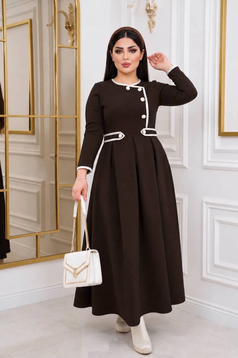 پیراهن بلند مزونی زنانه آذین