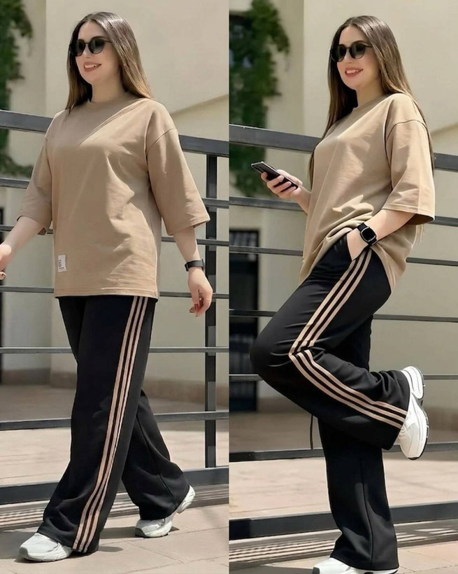 ست تیشرت و شلوار زنانه مزونی