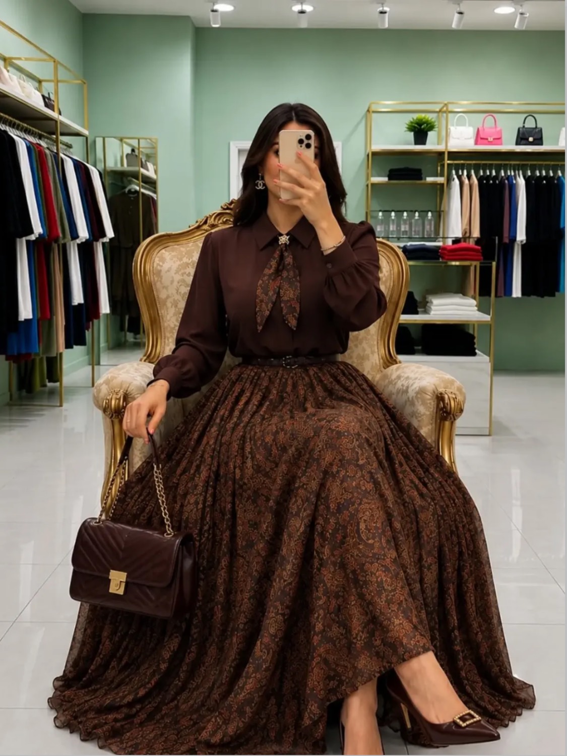 ست شومیز و دامن زنانه مزونی هیوا