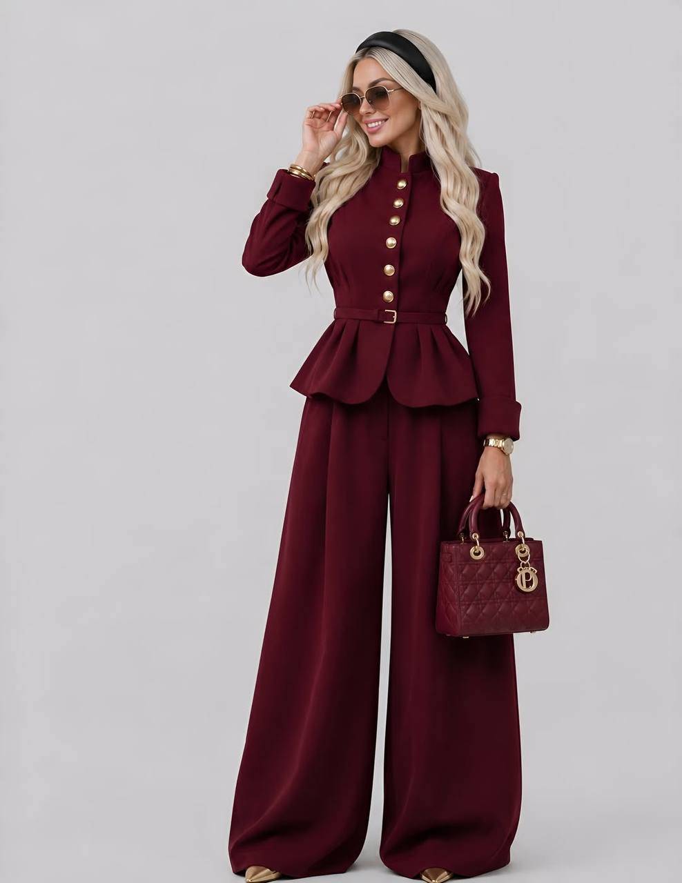 ست کت و شلوار مزونی زنانه سارا