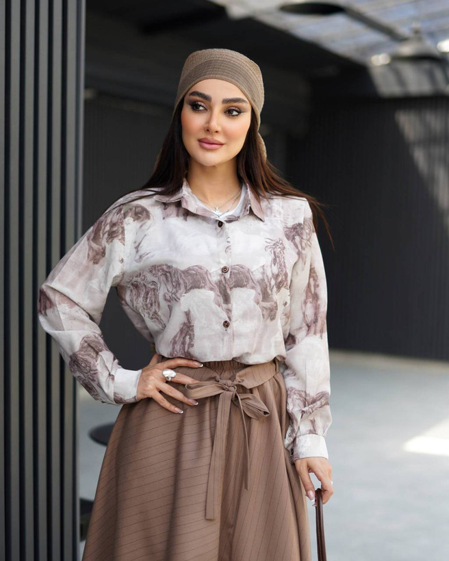 ست شومیز و دامن زنانه مزونی هرمس