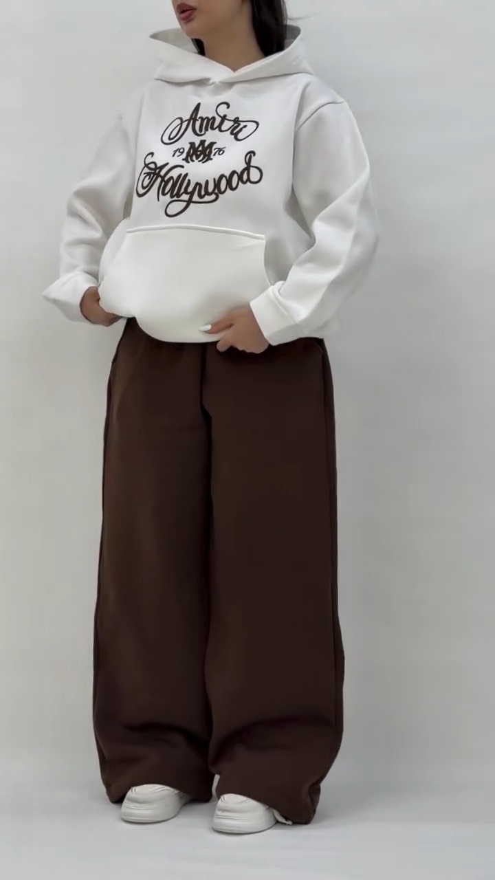 ست هودی و شلوار زنانه مزونی چاکلت