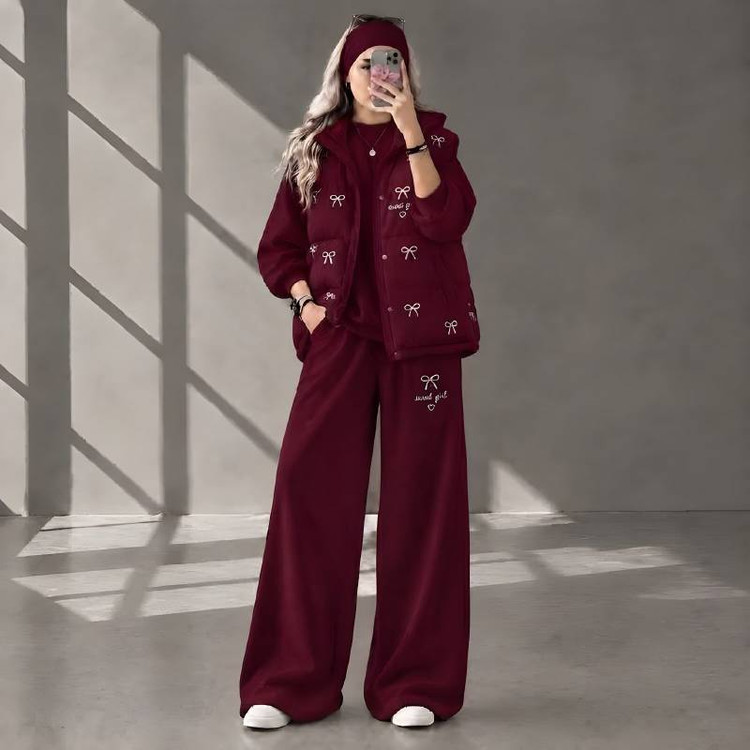 ست دورس و شلوار و پافر زنانه مزونی