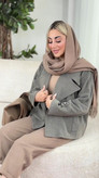 ست زنانه پالتو شلوار مزونی دیلی