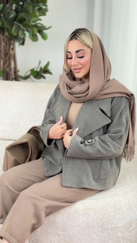 ست زنانه پالتو شلوار مزونی دیلی