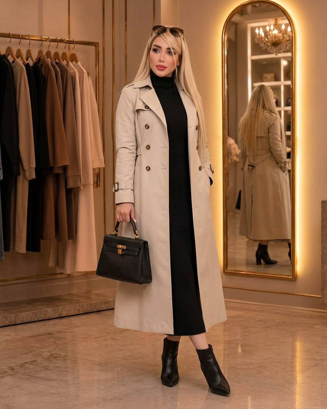 بارونی بلند زنانه ویکتوریا مزونی