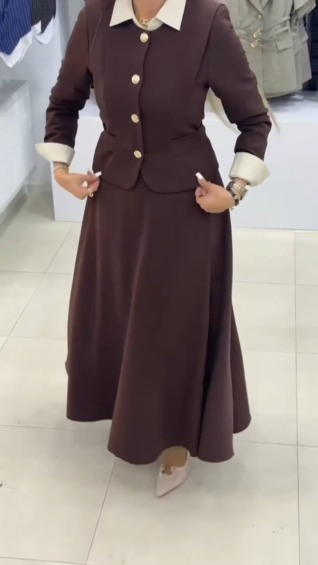 ست کت و دامن زنانه مزونی یاشیل