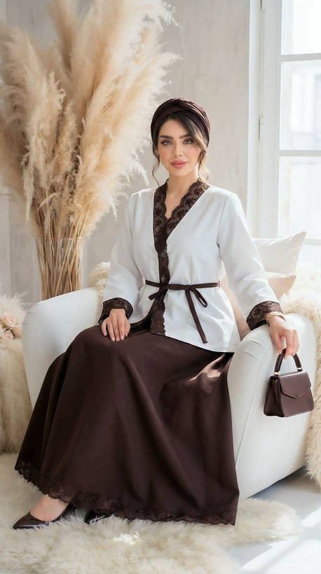 ست کت و دامن مجلسی مزونی زنانه الیزابت